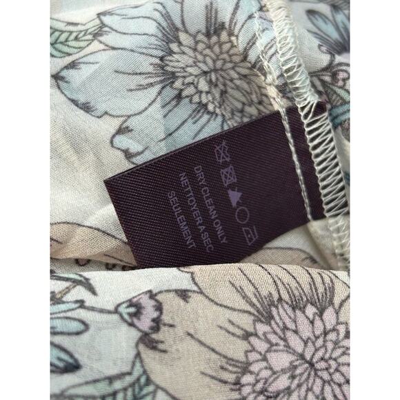 Hale Bob Womens Blouse Sheer Ruffle Front Button Up Long Sleeve Floral Size S - Picture 5 of 9